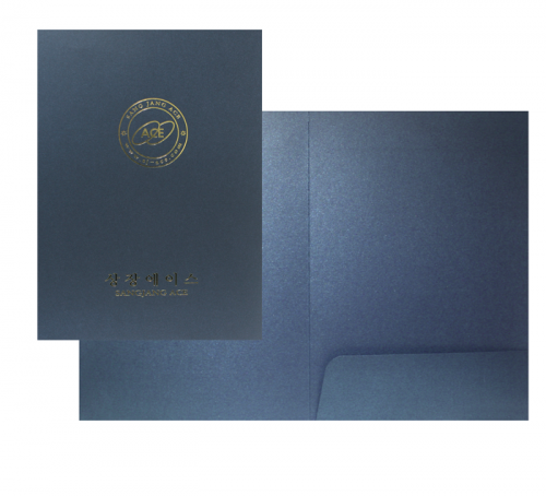 SP.022 군청색펄 종이홀더　　　　　　 (금박인쇄) (220g)
