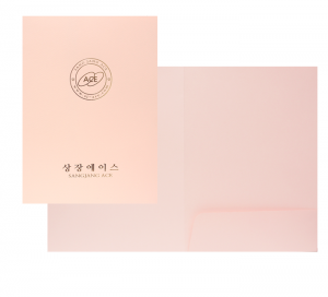 SP.004 연분홍색 종이홀더　　　　　　 (금박인쇄) (180g)