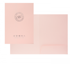 SP.005 연분홍색 종이홀더　　　　　　 (은박인쇄) (180g)