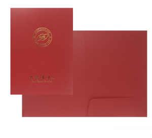SP.007 빨강색 종이홀더　　　　　　　 (금박인쇄) (180g)