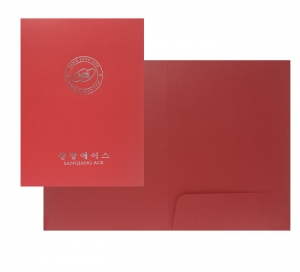 SP.008 빨강색 종이홀더　　　　　　　 (은박인쇄) (180g)